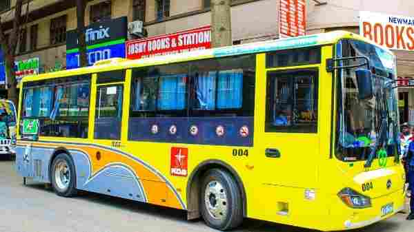 Electric City Bus in Nairobi Electric city commuter bus operating on a Nairobi urban route