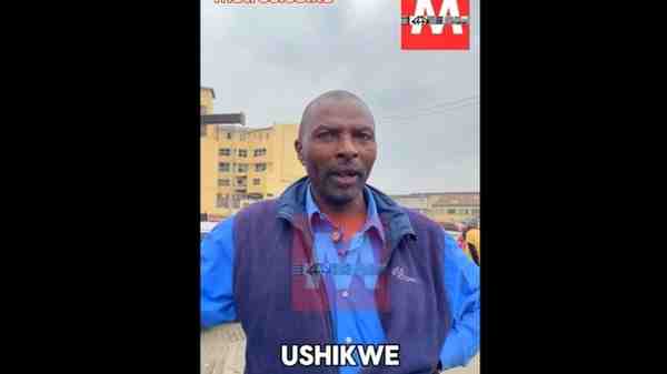 A Nairobi bus driver speaking during an interview about alleged bribery involving county enforcement officers.