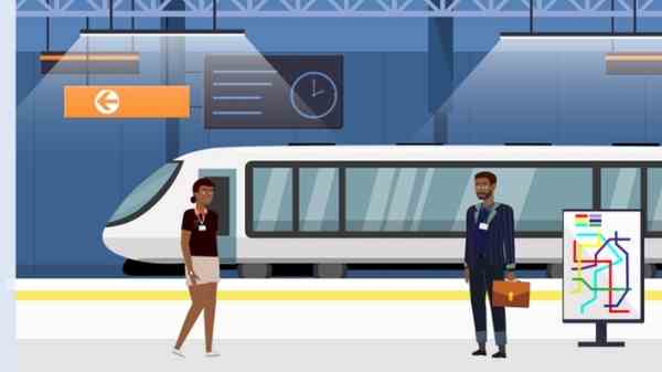 Artist's impression of Nairobi's proposed underground railway integrated with electric buses as part of Kenya's future green public transport system.