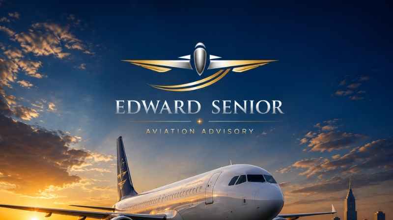 Edward Senior Aviation Advisory (ESAA) Kenya Edward Senior Aviation Advisory ESAA logo with commercial aircraft