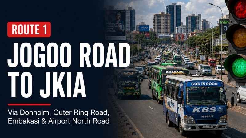 Jogoo Road to JKIA: How to Get to Jomo Kenyatta International Airport Vehicles travelling along Jogoo Road in Nairobi towards Eastlands