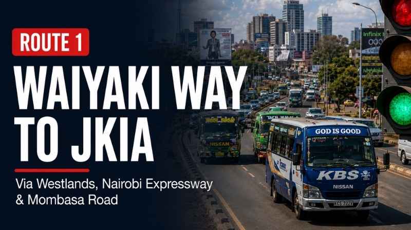 Waiyaki Way to JKIA: How to Get to Jomo Kenyatta International Airport Traffic on Waiyaki Way in Nairobi heading towards Westlands