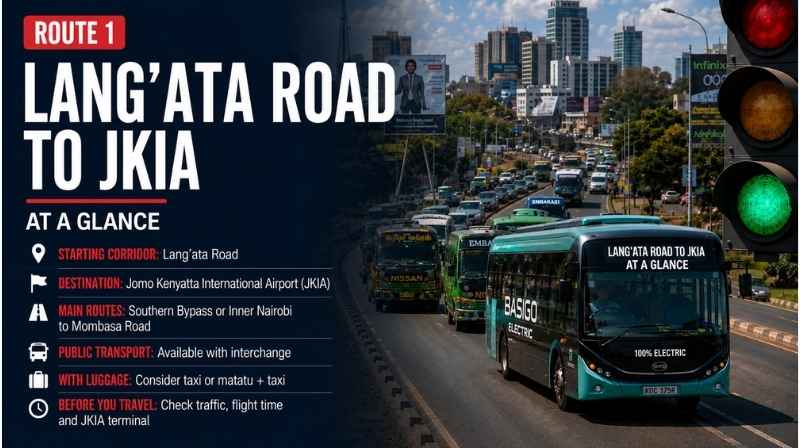 Traffic travelling along Lang’ata Road in Nairobi
