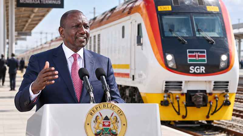 Voi–Tanzania SGR Extension Standard Gauge Railway train representing the proposed Voi to Tanzania SGR extension